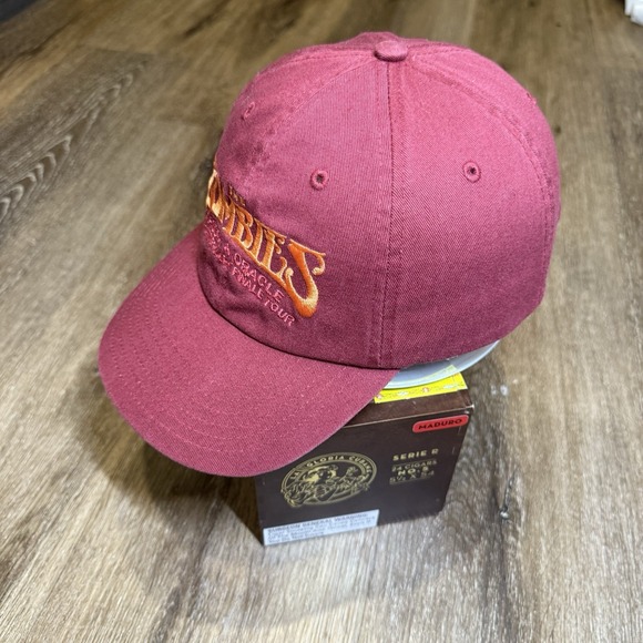 The‎ Zombies Band Hat Baseball Cap Burgundy Maroon Orange UK Punk Rock Psych Pop - Picture 3 of 6